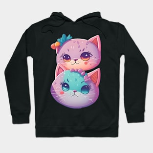 Cute Kawaii Cats Pattern Hoodie